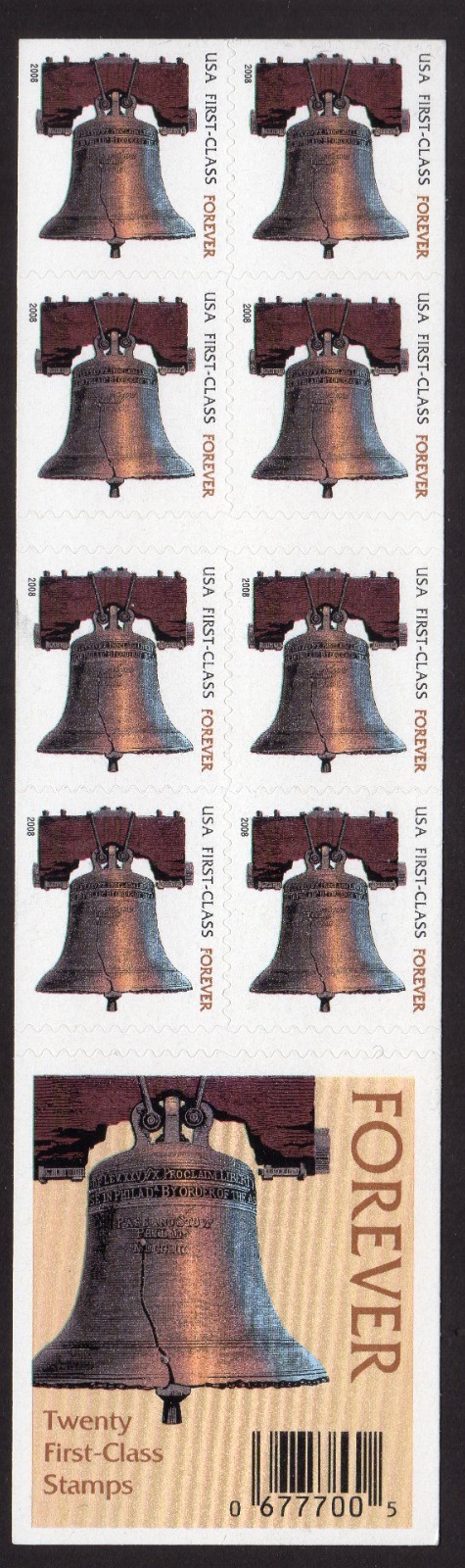 Scott #4125c Liberty Bell Booklet of 20 Forever Stamps - MNH 2008