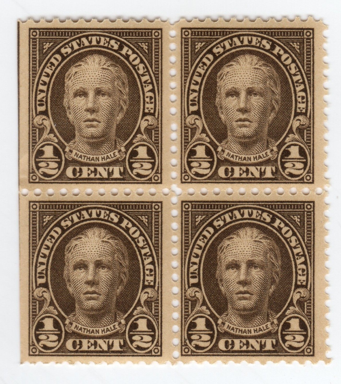 Scott #551 Nathan Hale Block of 4 Stamps - MNH #3