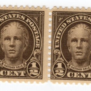Scott #551 Nathan Hale Pair of Stamps - MNH #2 Left Edge VF/XF