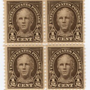Scott #551 Nathan Hale Block of 4 Stamps - MNH #4 VF/XF