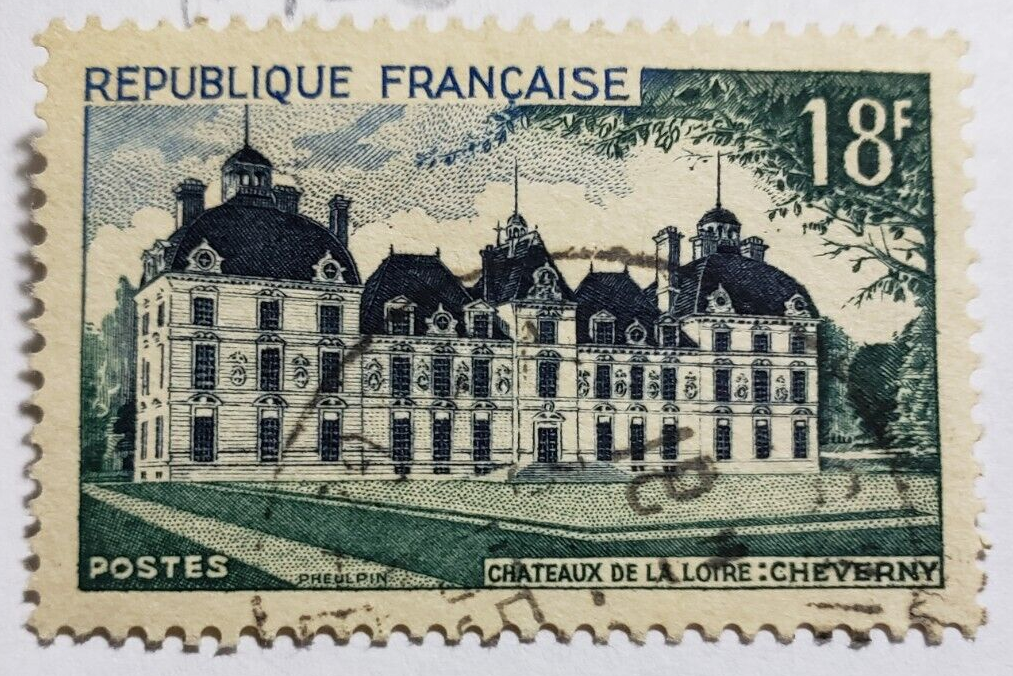 Stamp Europe France 1954 Cheverny 18f sc#723