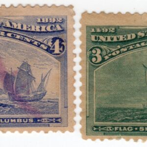 Scott #232-233 Columbus Ships Single Stamps - used