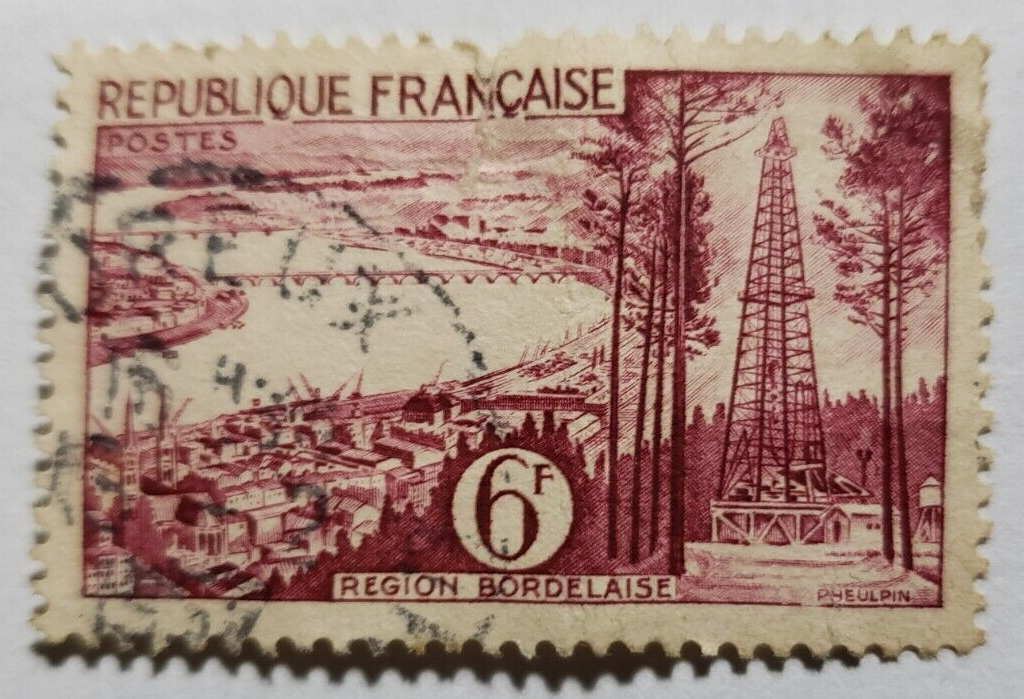 Stamp Europe France 1955 Bordelaise sc#774 A265 6f