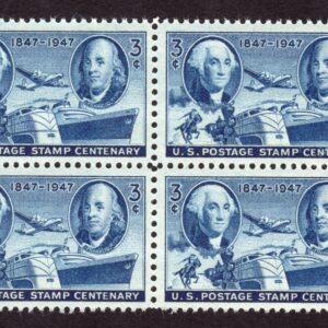 Scott #947 Washington & Franklin Centenary Block 4 Stamps - MNH