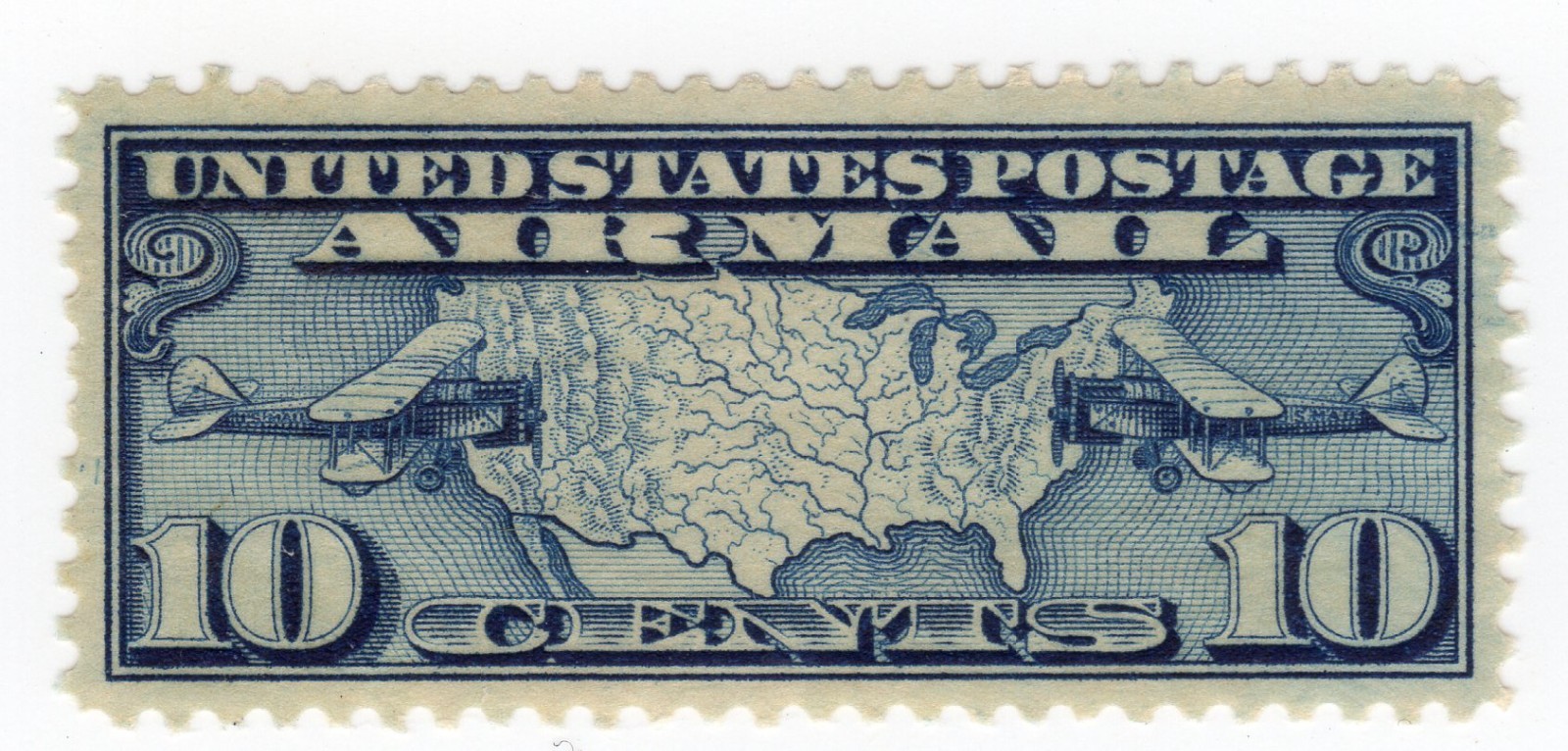 Scott #c7 Airmail Map & Planes Single Stamp - MNH VF