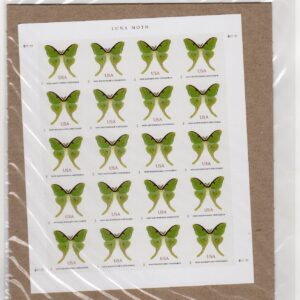 Scott #6031 Luna Moth Non-Machineable Sheet of 20 Forever Stamps - Sealed 2025