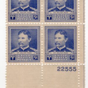 Scott #877 Dr. Walter Reed Plate Block of 4 Stamps - MNH P#22555