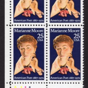 Scott #2449 Marianne Moore Plate Block of 4 Stamps - MNH