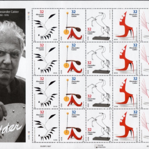 Scott #3202a (3198-02) Alexander Calder Full Sheet of 20 Stamps - MNH