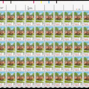 Scott #2345 Virginia Sheet of 50 Stamps - MNH P#2222-1 UR