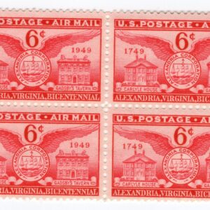 Scott #c40 Alexandria Gadsby House Airmail Block of 4 Stamps - MNH