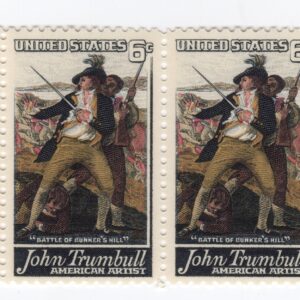 Scott #1361 Bunker Hill Trumbull Pair of Stamps - MNH w/selvage