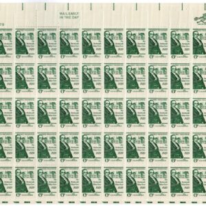 Scott #1380 Daniel Webster Dartmouth Sheet of 50 Stamps - MNH P#31079 UL