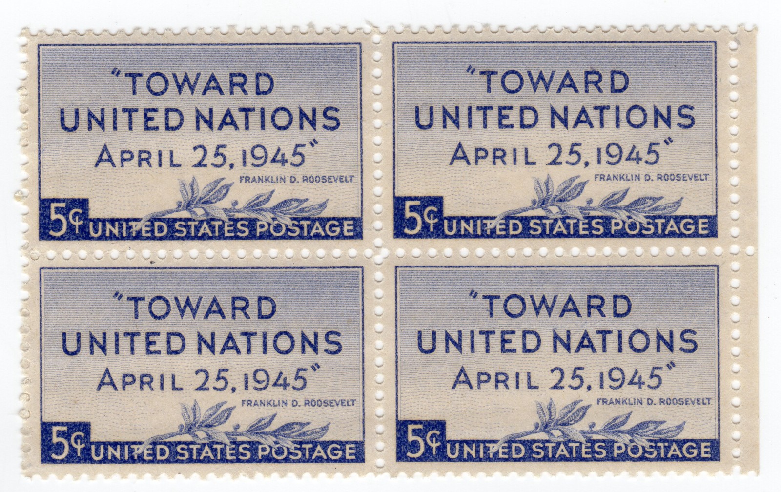 Scott #928 Toward United Nations Block of 4 Stamps - MNH