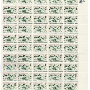 Scott #1318 Plant Beautiful America Sheet of 50 Stamps - MNH P#28735-28781 LR