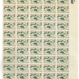 Scott #1318a Plant Beautiful America Sheet of 50 Stamps - MNH P#28727-28736 LR