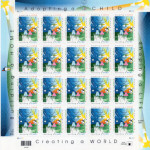 Scott #3398 33¢ ADOPTING A CHILD Full Sheet of 20 Stamps - MNH