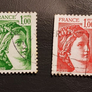 Stamp Europe France Sabine set of 4, 1977-1979, sc1565, 1570-1, 1676