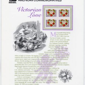Scott #CP565 (3275) Victorian Love Commemorative Panel Plate Block Sealed