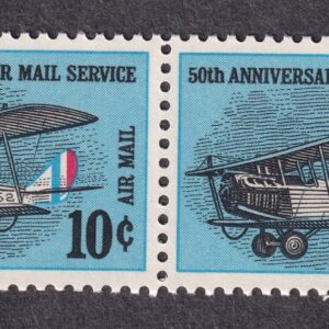 Scott #c74 Curtiss Jenny 50th Anniversary Airmail Pair of Stamps - MNH