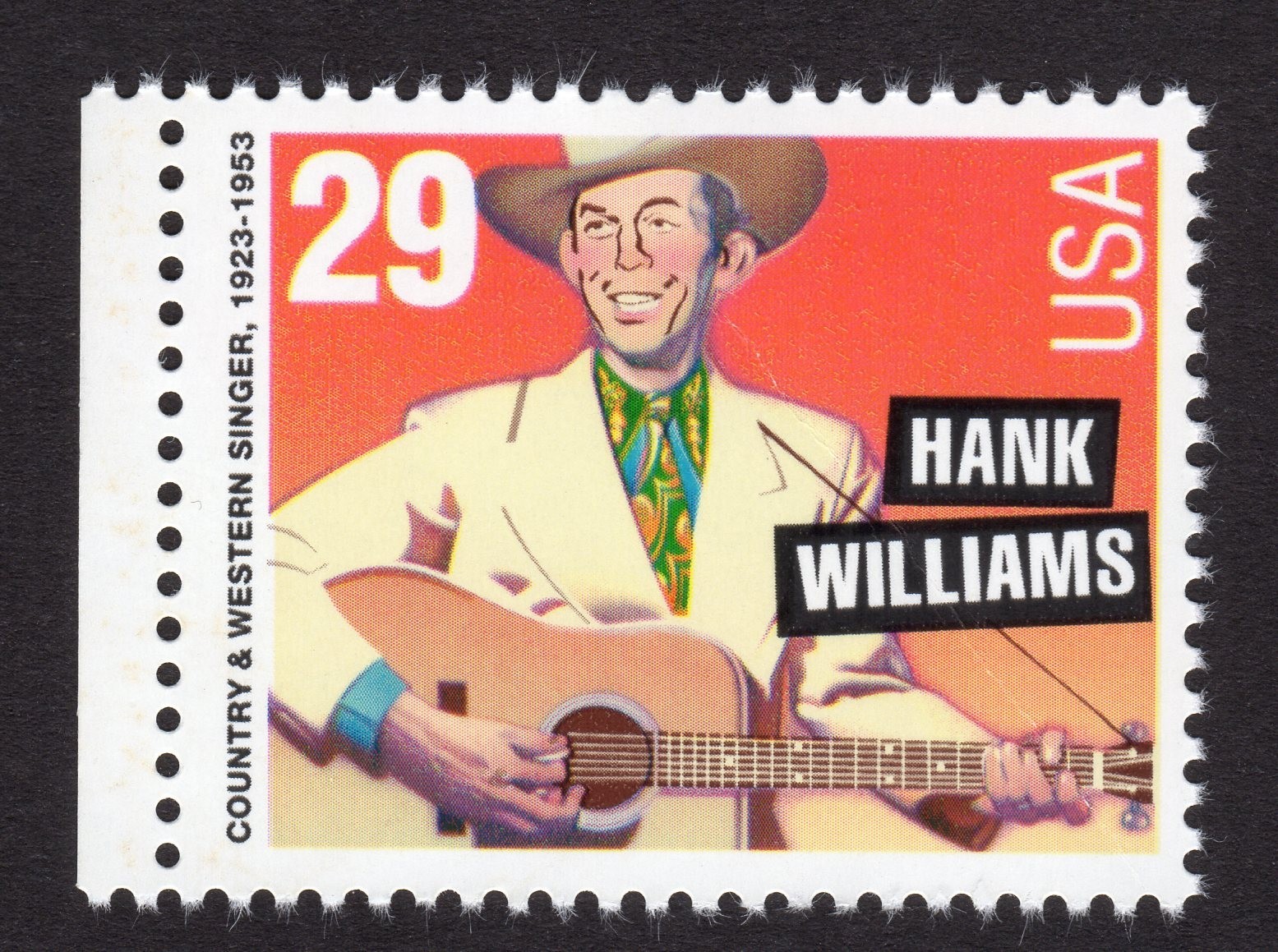 Scott #2723A Hank Williams Single Stamp - MNH PC#2 Damaged
