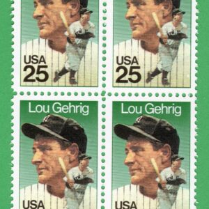 Scott #2417 Lou Gehrig Block of 4 Stamps - MNH