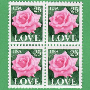 Scott #2378 Love Rose Block of 4 Stamps - MNH