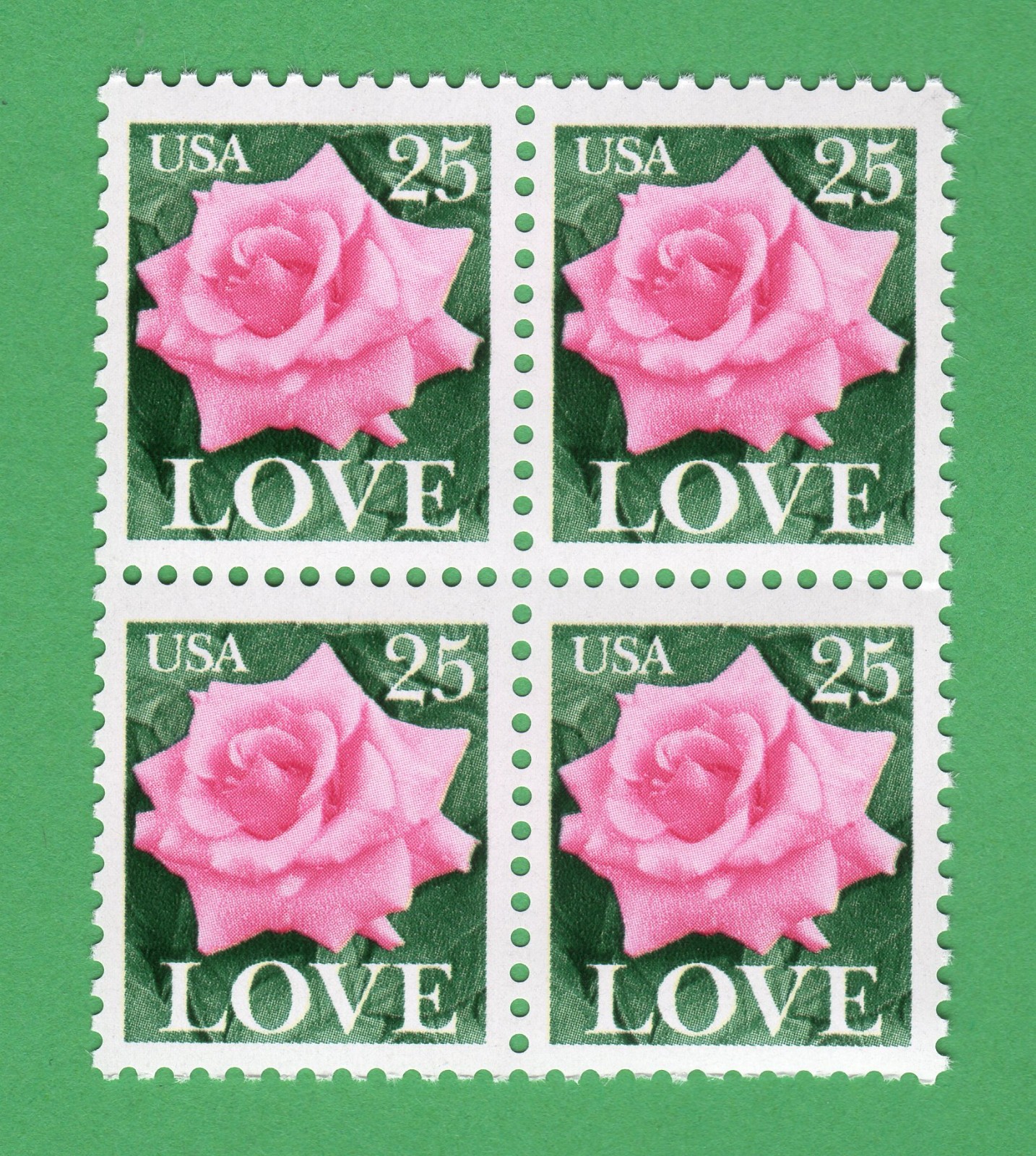 Scott #2378 Love Rose Block of 4 Stamps - MNH