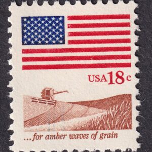 Scott #1890 Flag for amber waves of grain Combine Single Stamp - MNH