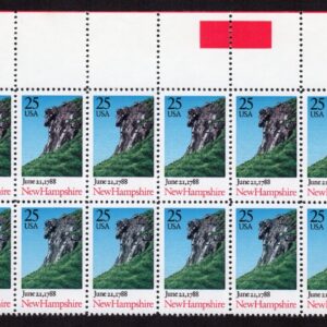 Scott #2344 New Hampshire Plate Block of 16 Stamps - MNH