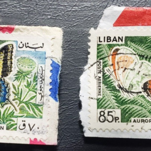 Stamp Middle East Lebanon 1965 Butterflies Air Mail sc #C431-432