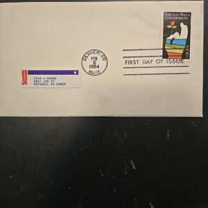 Soil and Water Conservation FDC, Scott # 2074, FEB 6, 1984