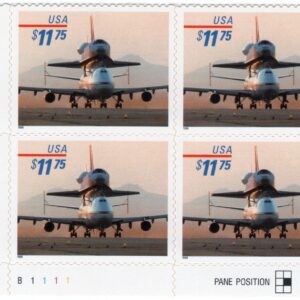 Scott #3262 $11.75 Piggyback Space Shuttle Plate Block of 4 Stamps (LL)
