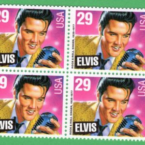Scott #2721 Elvis Presley King of Rock & Roll Block of 4 Stamps - MNH