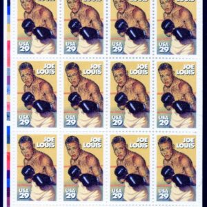 Scott #2766 Joe Louis Plate Block of 20 Stamps - Sealed
