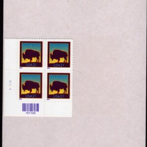 Scott #3468 American Bison Plate Block of 4 Stamps - Sealed P#V1112 LL