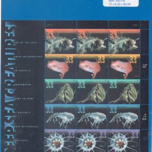Scott #3443a (3439-3443) Deep Sea Creatures Sheet of 20 Stamps - Sealed