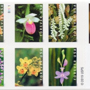 Scott #5454b Wild Orchids Booklet of 20 Forever Stamps - MNH UV Tagging Shown