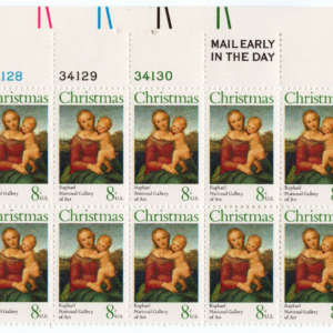 Scott #1507 Madonna (Raphael) Zip Block of 18 Stamps - MNH