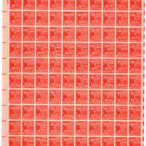 Scott #811 John Quincy Adams Sheet of 100 Stamps - MNH P#23532 UL