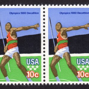 Scott #1790 Olympic Javelin Thrower 1980 Pair of Stamps - MNH