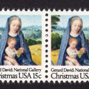 Scott #1799 Christmas Madonna & Child (Gerard David) Pair of Stamps - MNH