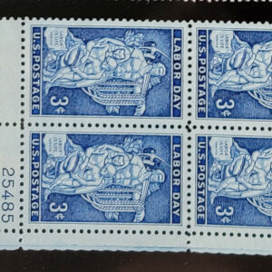 Scott #1082 Labor Day Plate Block of 4 Stamps - MNH P#25485