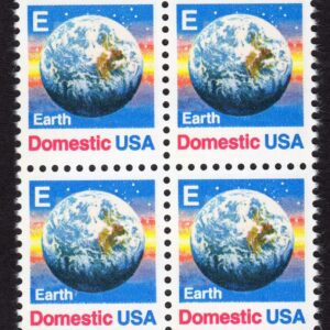 Scott #2277 E Domestic Earth Block of 4 Stamps - MNH