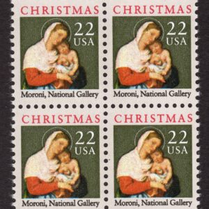 Scott #2367 Christmas Madonna (Moroni) Block of 4 Stamps - MNH