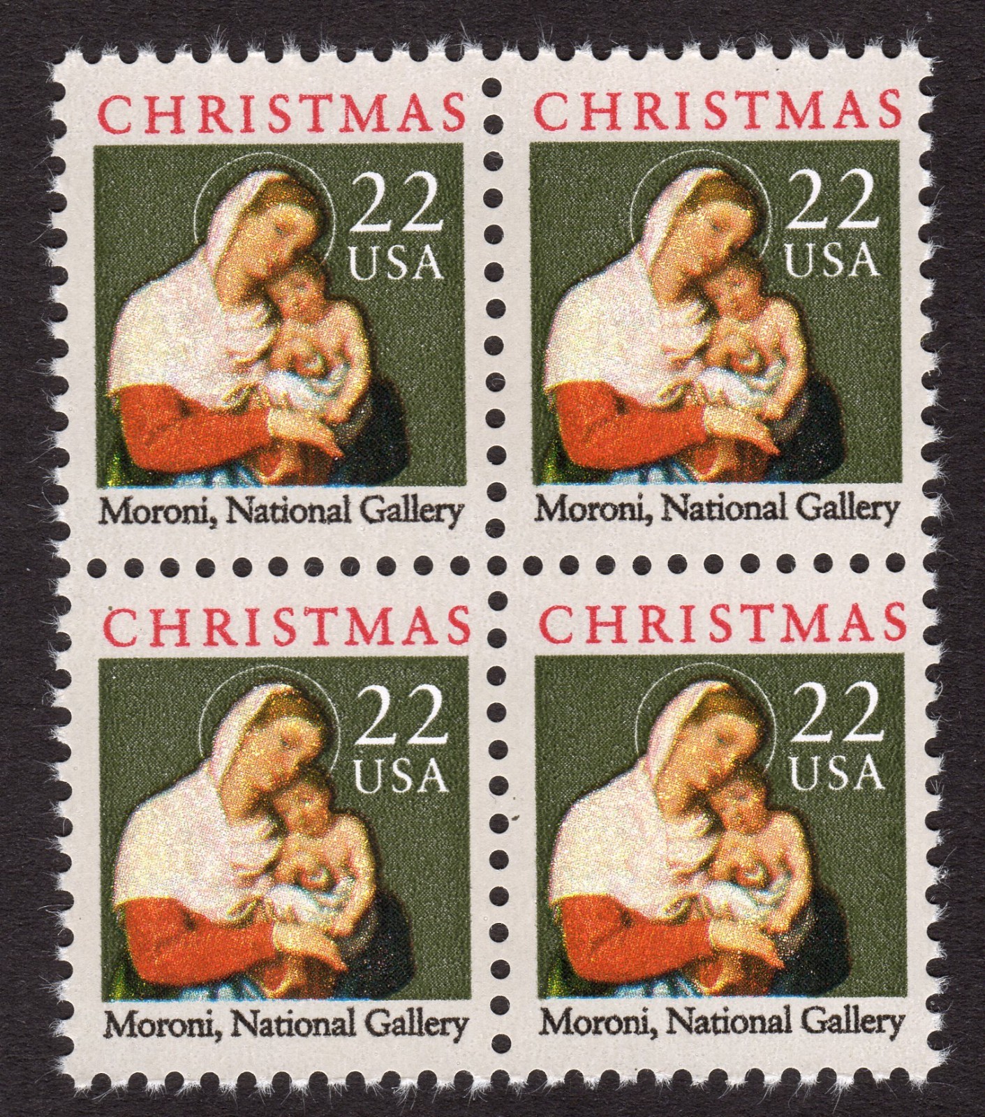 Scott #2367 Christmas Madonna (Moroni) Block of 4 Stamps - MNH