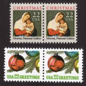 Scott #2367-2368 Madonna & Christmas Ornament Pair of Stamps - MNH