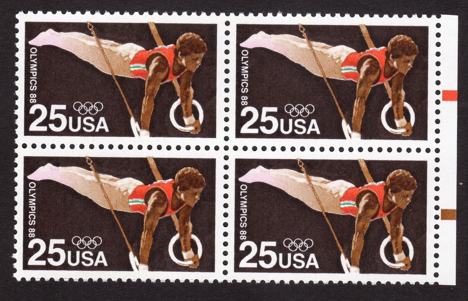 Scott #2380 Olympics Gymnast Block of 4 Stamps - MNH