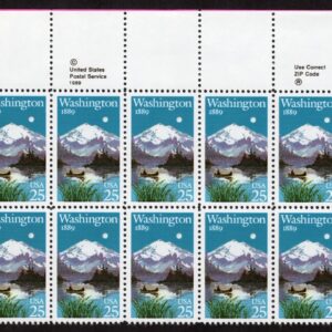 Scott #2404 Washington Mount Rainer Zip Block of 4 Stamps - MNH