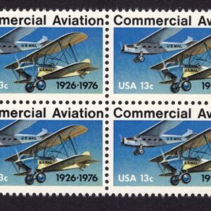 Scott #1684 Commercial Aviation 13¢ Block of 4 Stamps - MNH